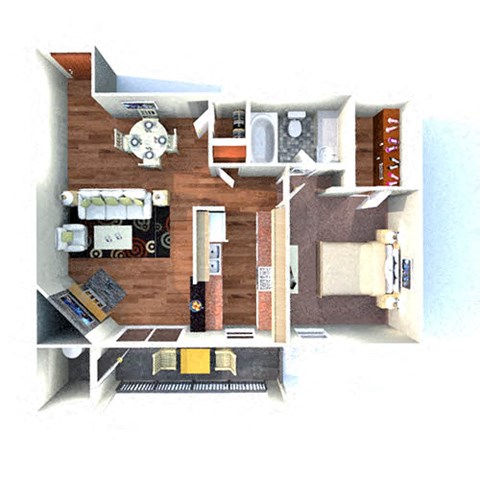 floor plan of 1 bedroom apt in longview tx
